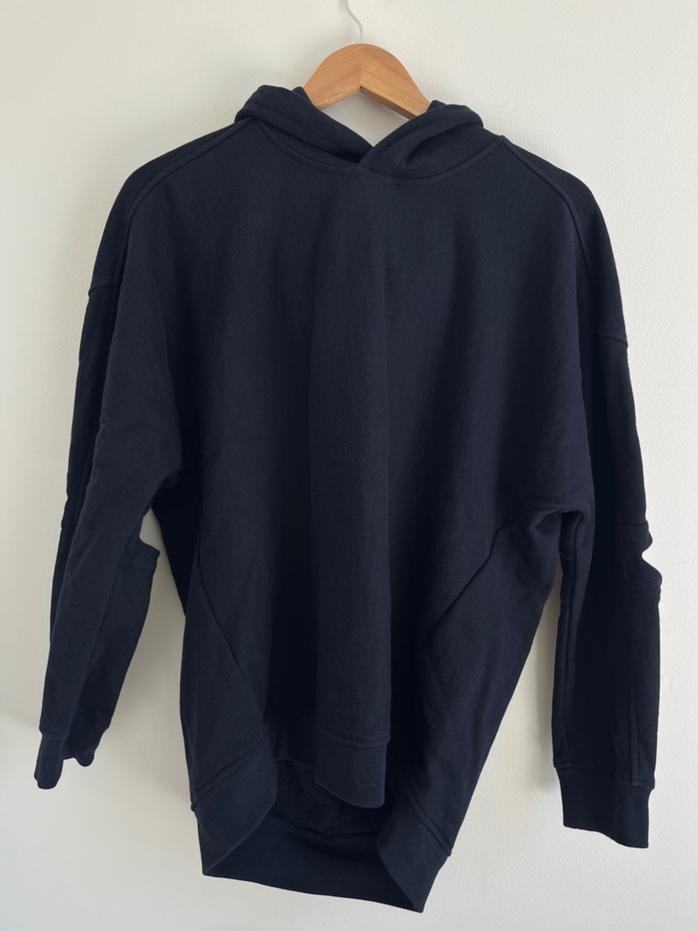Tibi Navy Cocoon Hoodie Sweatshirt XXS